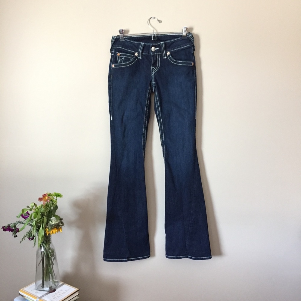 True Religion Twisted Bell Bottom Flare Jeans